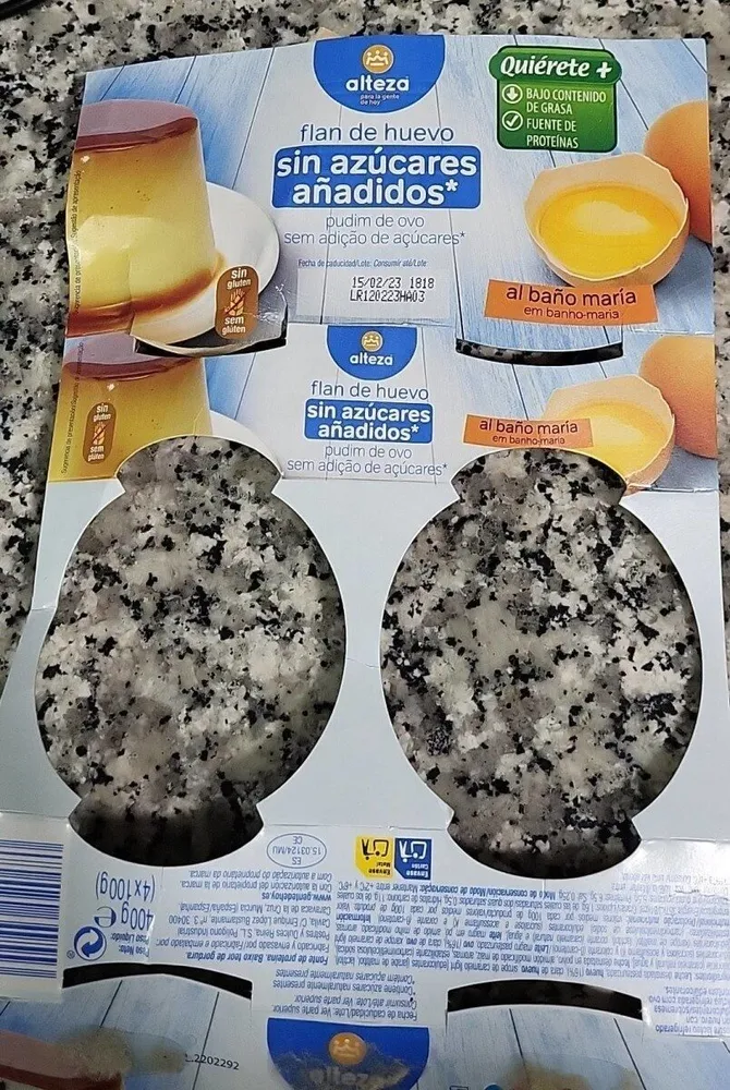 flan de huevos sinon azucares añadidos