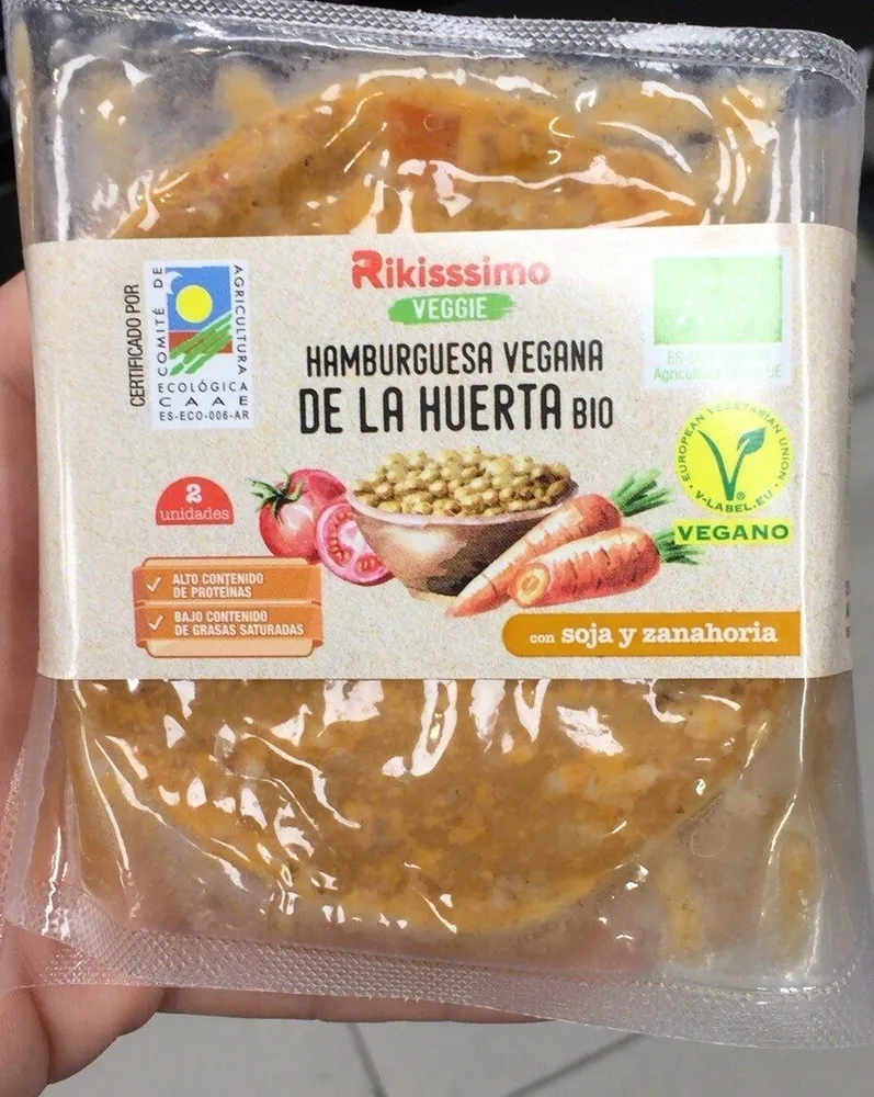Hamburguesa vegana de la huerta bio