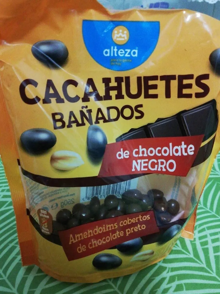 Cacahuetes chocolate negro