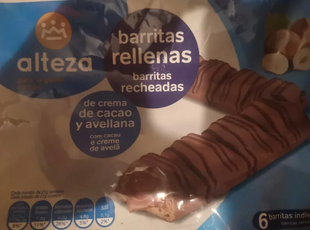 Barritas rellenas
