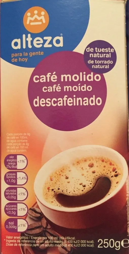 Café molido descafeinado