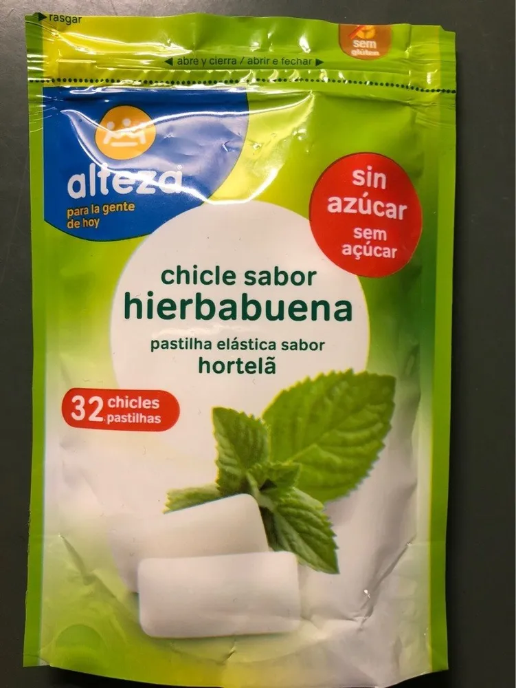 Chicle sabor hierbabuena