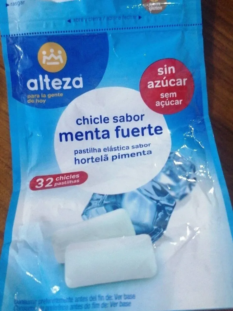 Chicles menta fuerte
