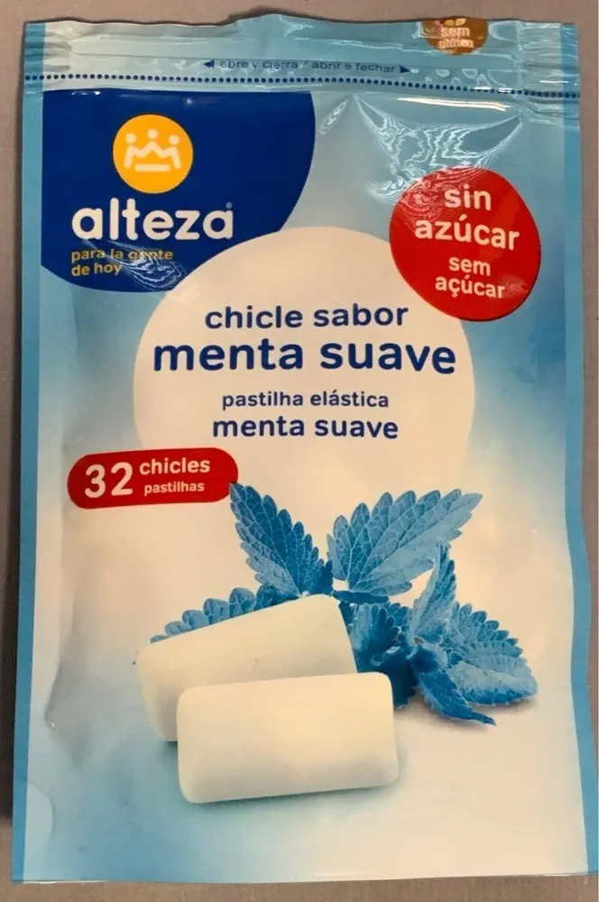 Chicle sabor menta suave