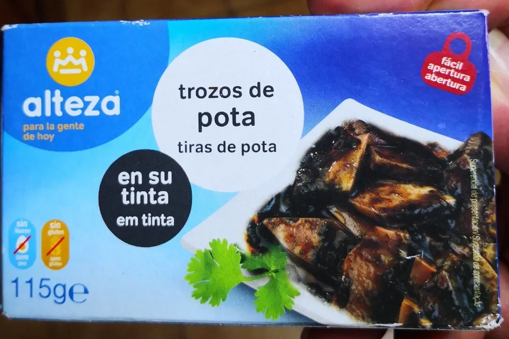 Trozos - Tiras de Pota en su tinta