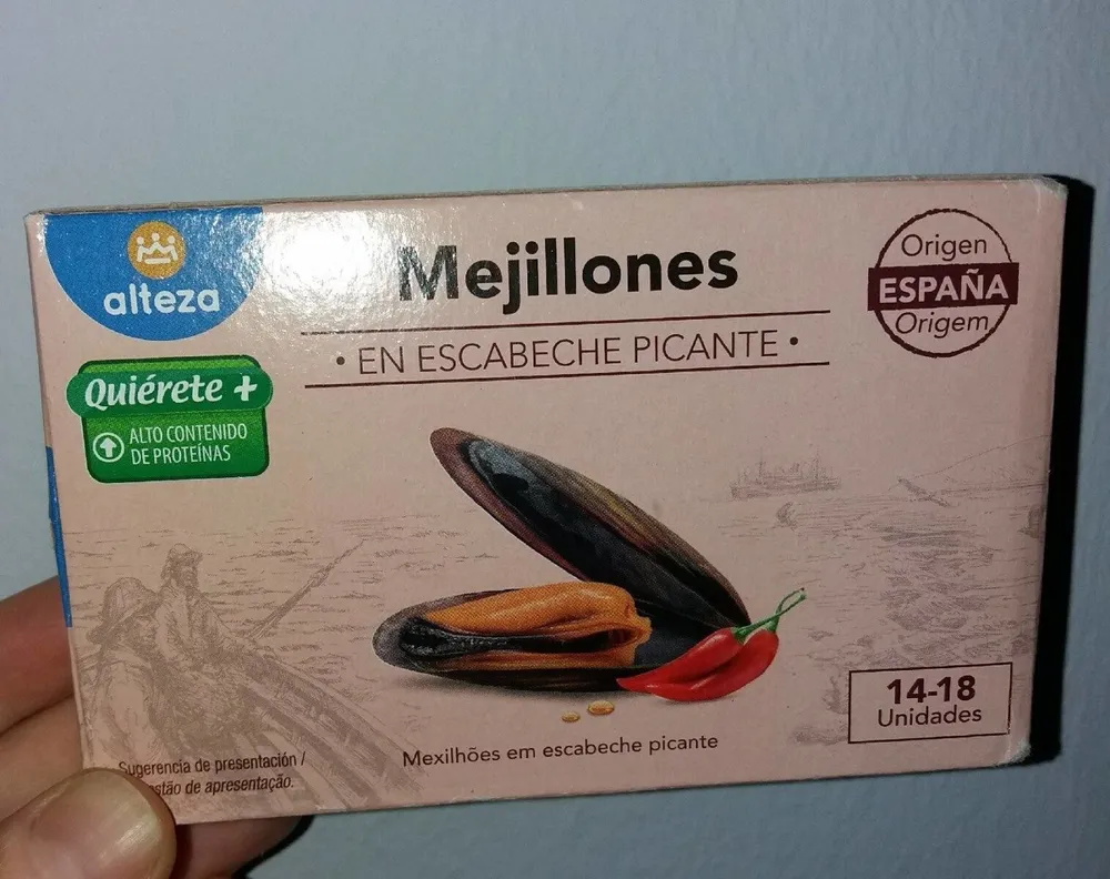 Mejillones en escabeche picantes