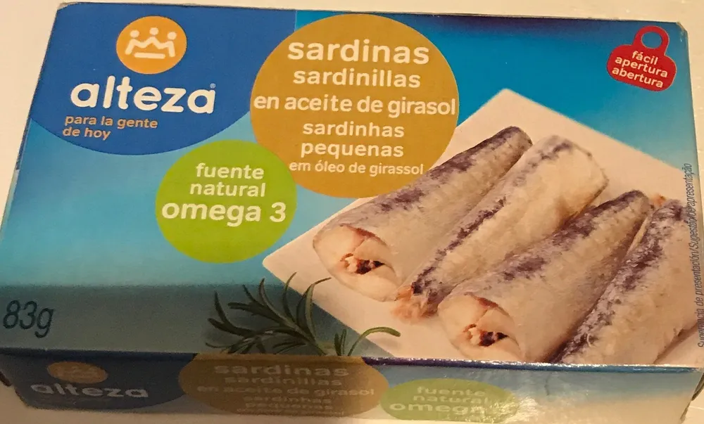 Sardinas en aceite de girasol