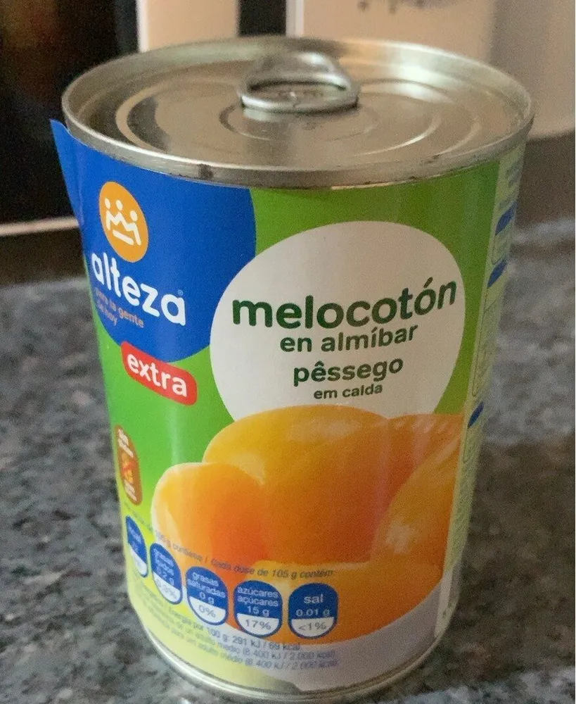 Melocoton en almíbar