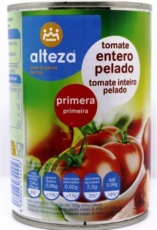 Tomate entero pelado