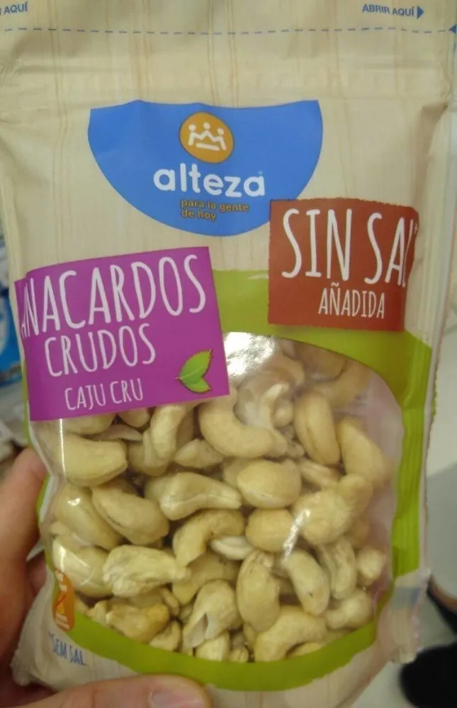 Anacardos crudos sin sal
