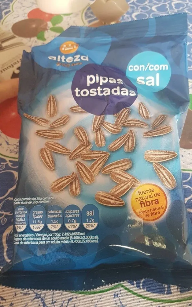 Pipas tostadas con sal