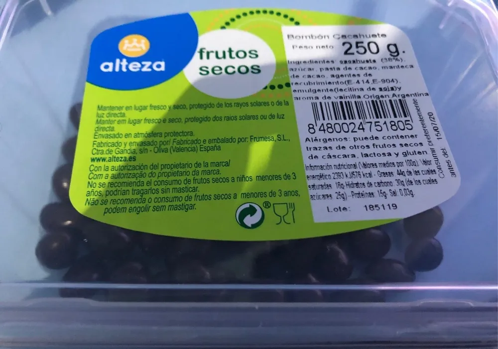 Cacahuetes chocolate
