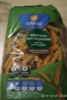 Espirales con vegetales