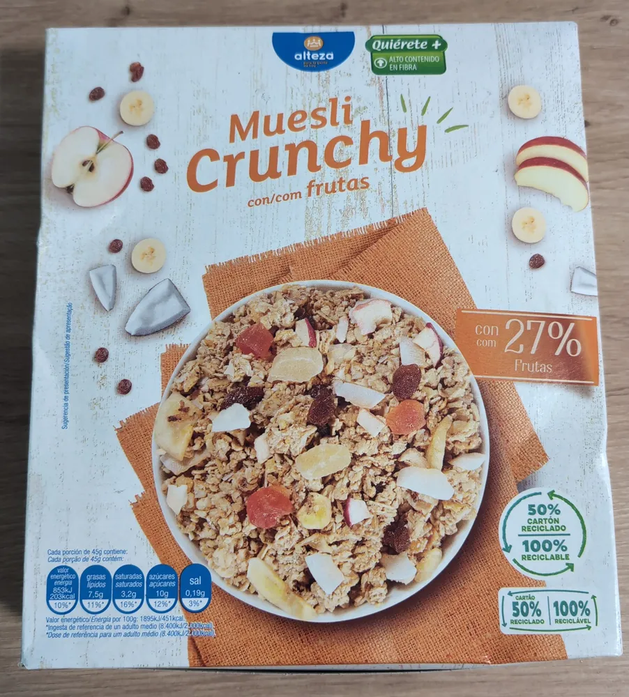 Muesli Crunchy con frutas