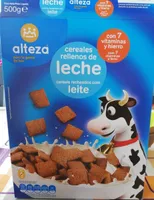 Cereales rellenos de leche