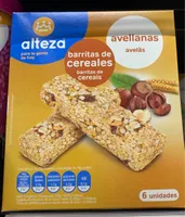 Barritas de cereales avellanas