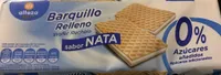 Barquillo relleno de nata