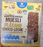 Barritas de platano y chocolate