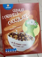 Cereales caramelo y chocolate