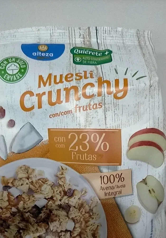 Muesli crunchy con frutas