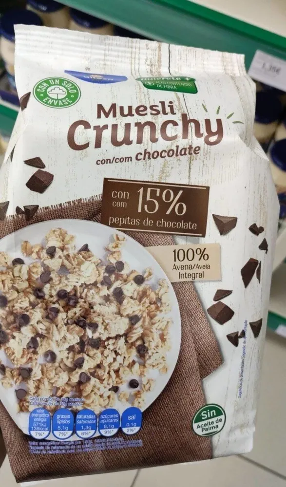Muesli crunchy con chocolate