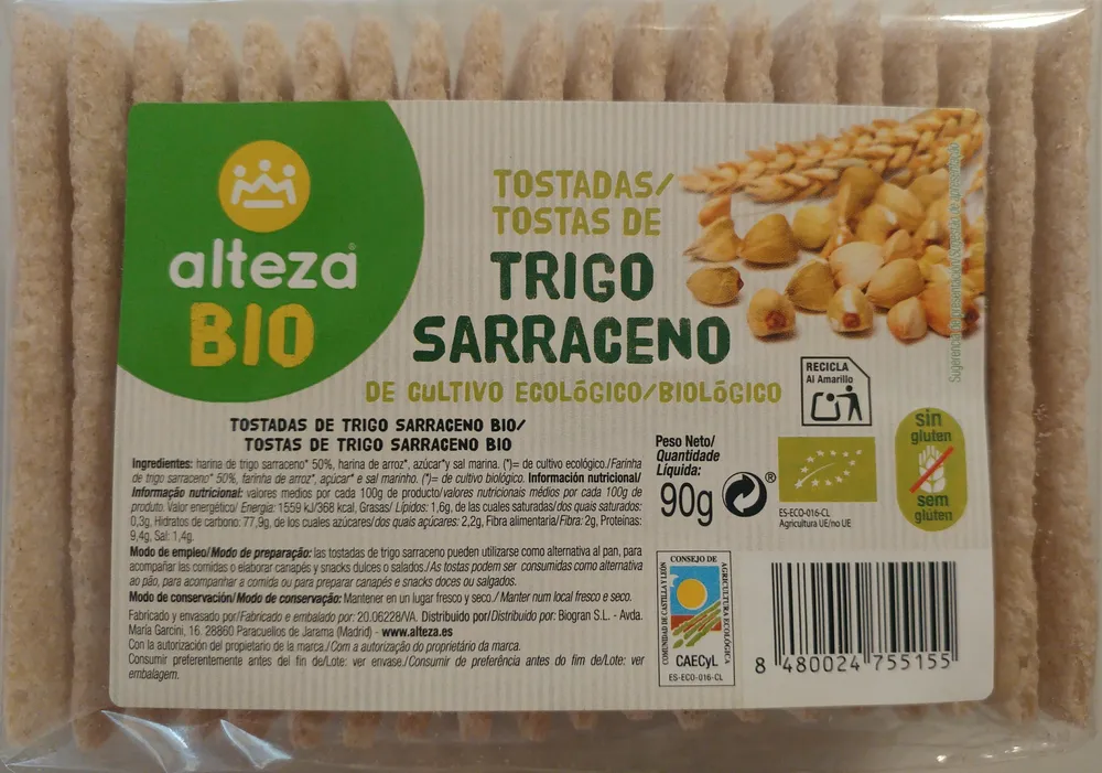 Tostadas de trigo sarraceno