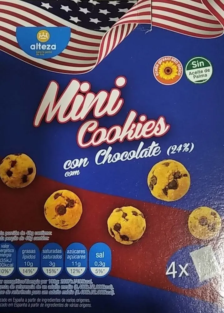 Mini cookies con chocolate