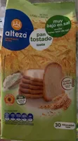 Pan tostado Muy bajo en sal