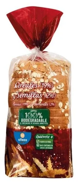 Pan de molde cereales y semillas