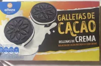 Galletas de cacao rellenas de crema