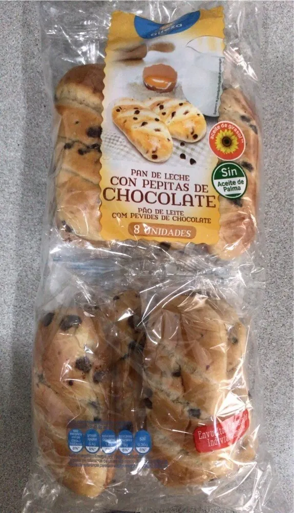 Pan de leche con pepitas de chocolate