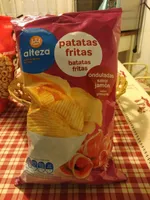 Patatas fritas onduladas sabor jamón