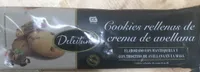 Cookies rellenas de crema de avellana