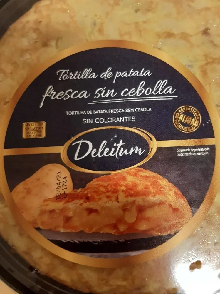 Tortilla de patata sin cebolla