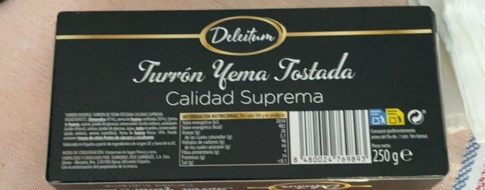 Turrón yema tostada