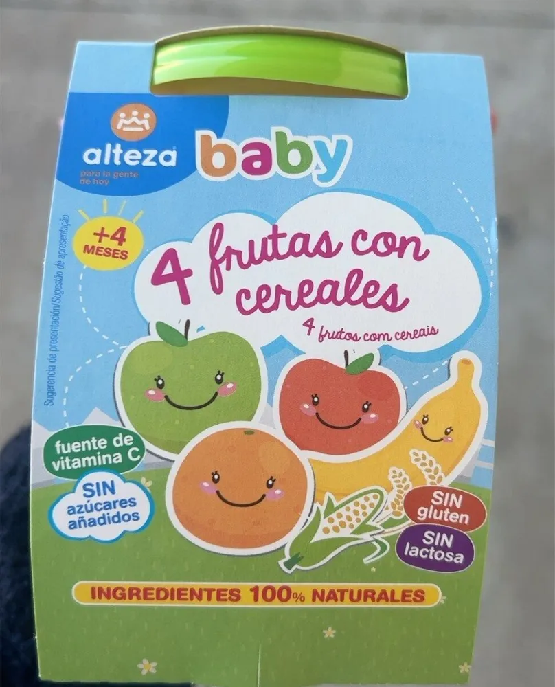 4 frutas con cereales