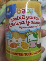 Baby hortalizas con ternera y arroz