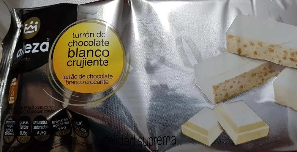 Turrón chocolate blanco crujiente
