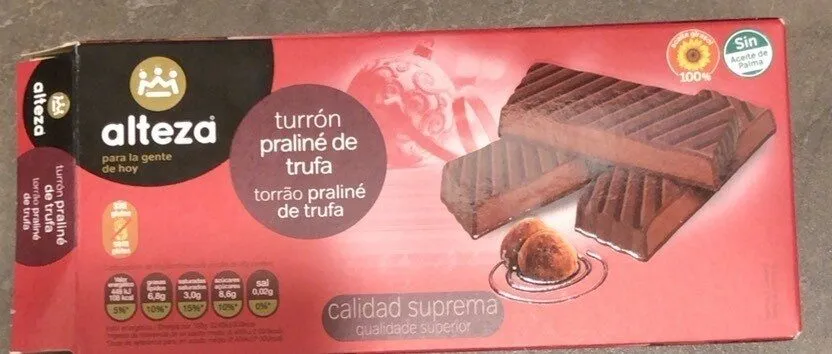 Turrón praliné de trufa