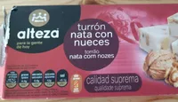 Turrón nata con nueces