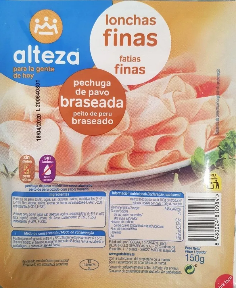 Pechuga de pavo braseada