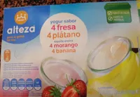 Yogur sabor fresa y platano