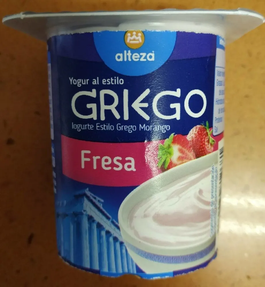 Yogur al estilo Griego, fresa