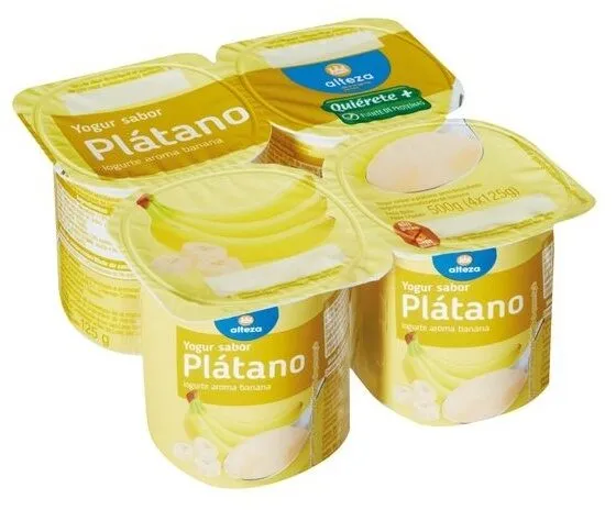 Yogur sabor plátano