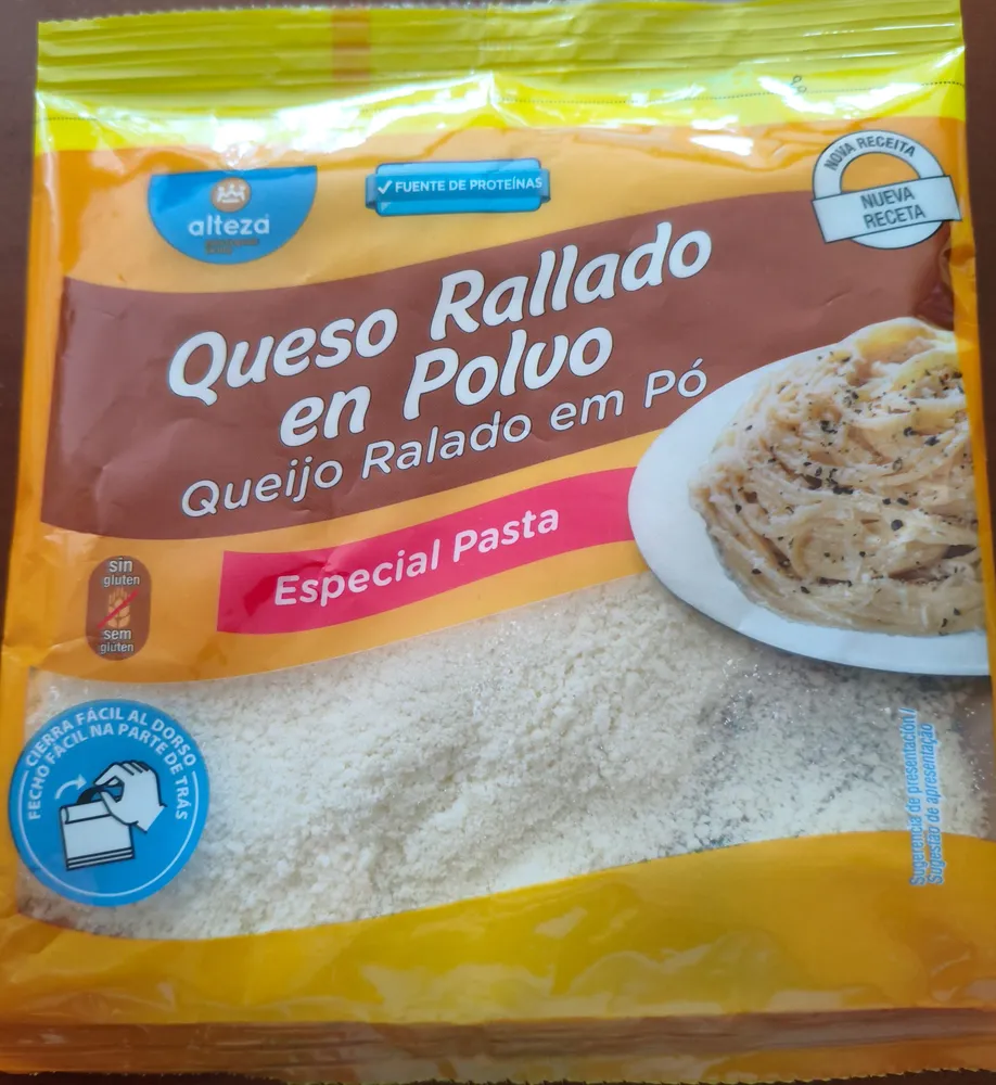 Queso rallado en polvo