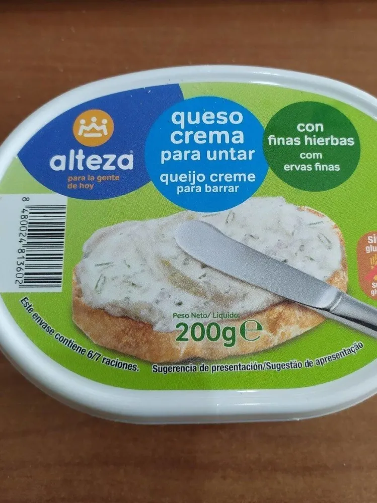 Queso crema para untar con finas hierbas
