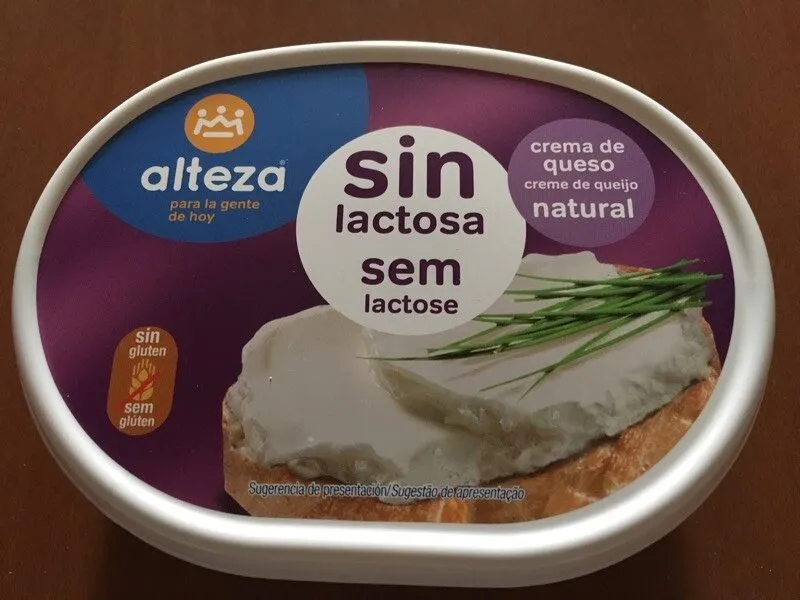 Crema de queso sin lactosa
