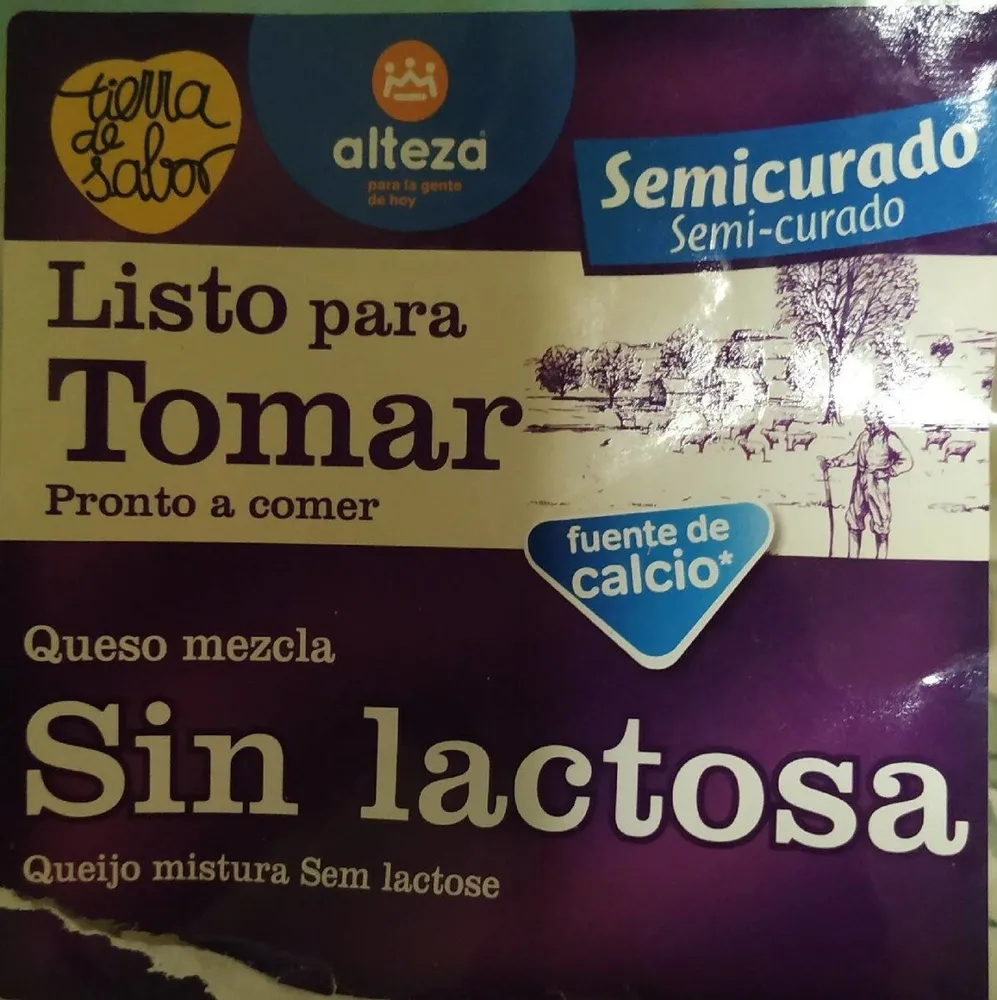 Queso mezcla semicurado sin lactosa ya cortado Alteza