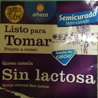 Queso mezcla semicurado sin lactosa ya cortado Alteza