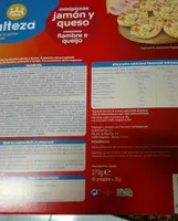 minipizzas jamón y queso